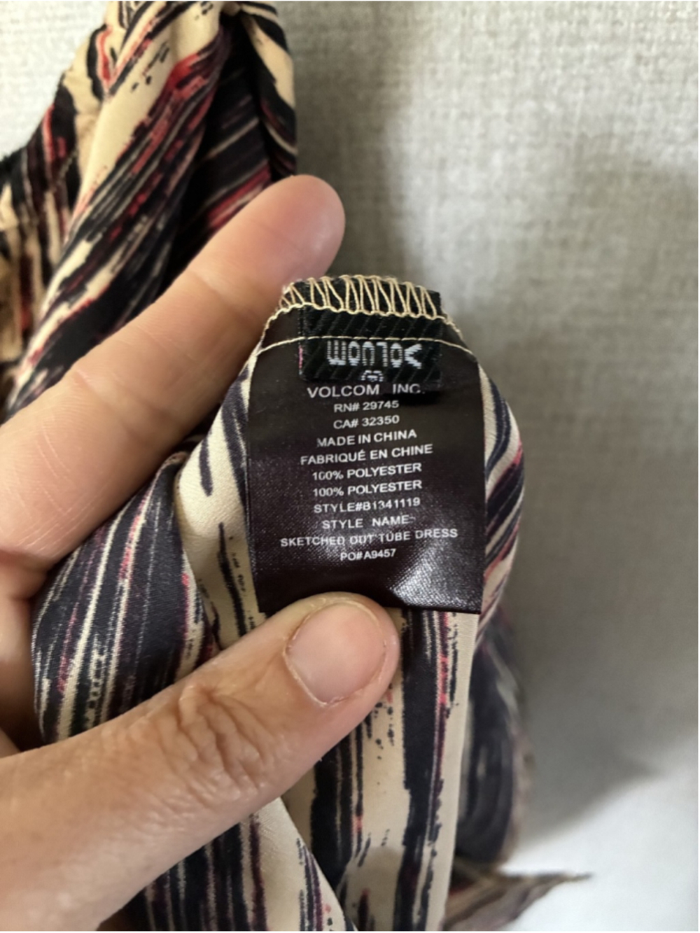 Volcom Womens Strapless Mini Dress Black Stripped Cocktail Size M - Picture 5 of 5
